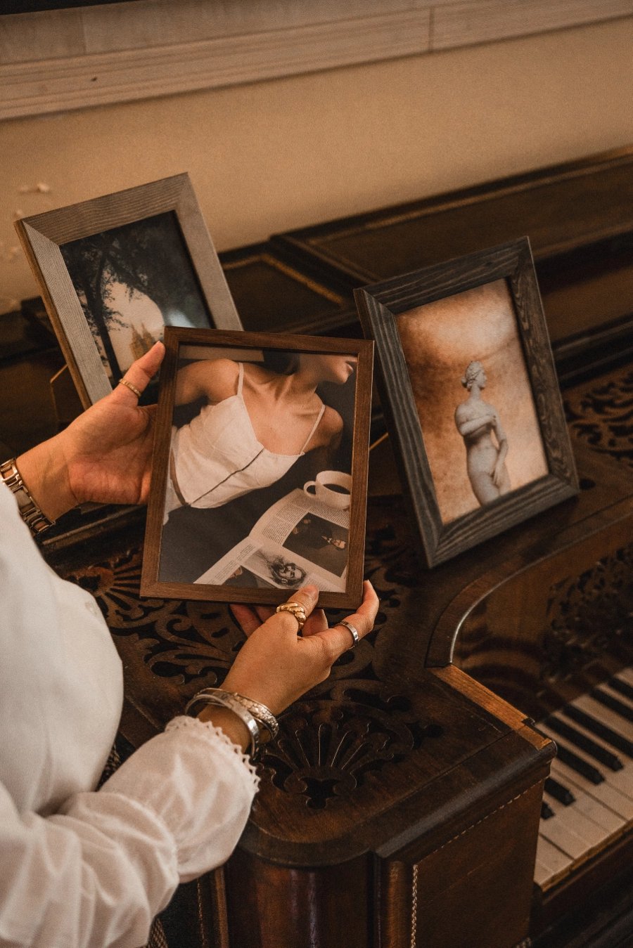 Marcos con fotografías para decorar la casa