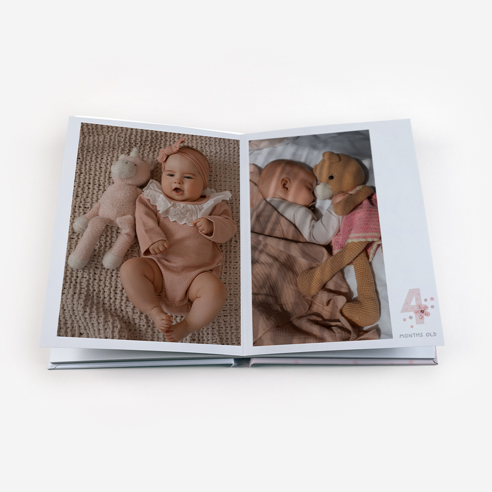 Álbum Del Primer Año del Bebé Rosa 3