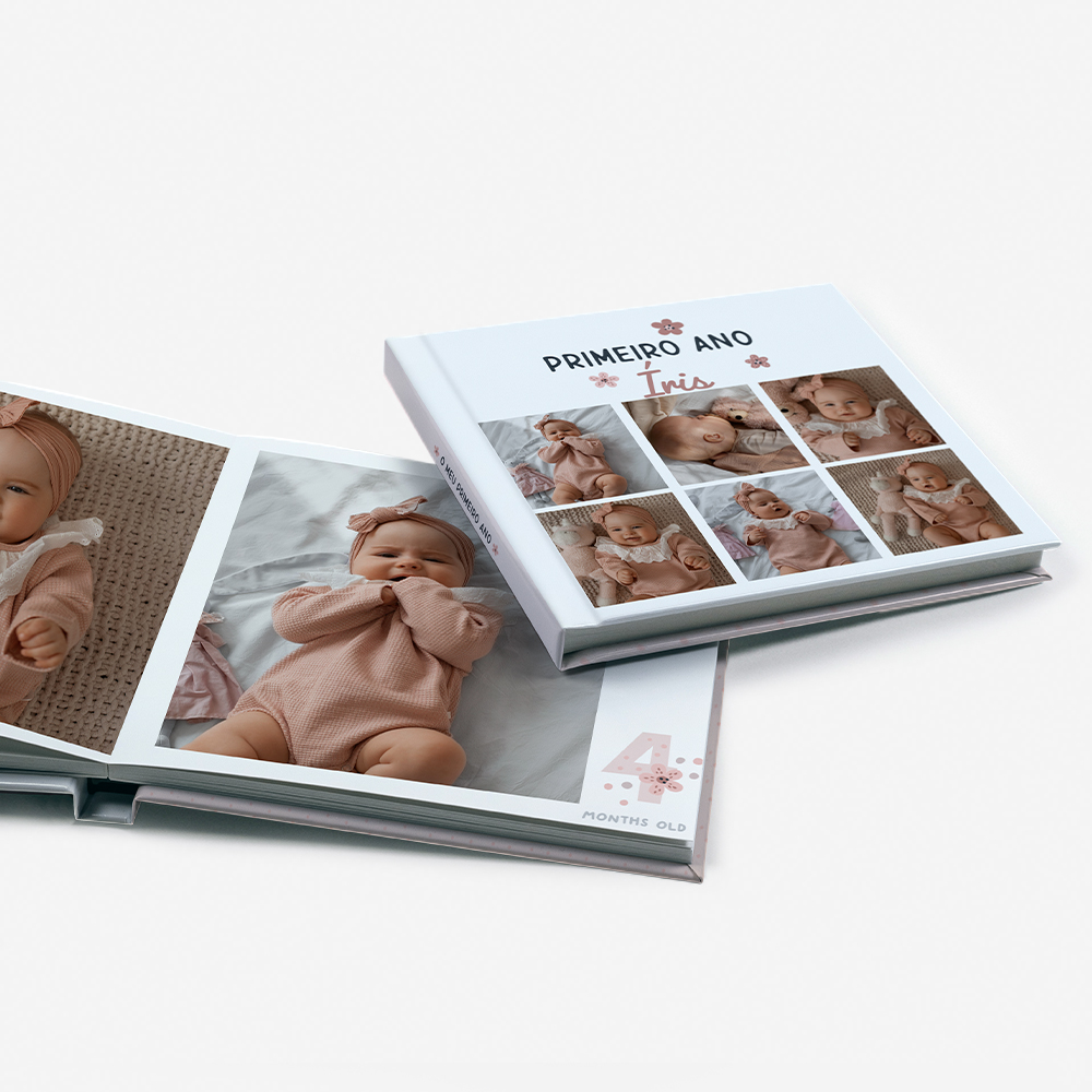 Álbum Del Primer Año del Bebé Rosa 4