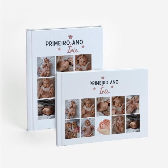 Álbum Del Primer Año del Bebé Rosa 1